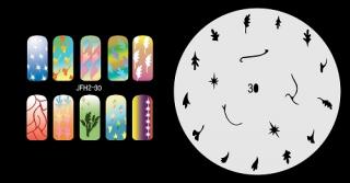 Fengda  JFH02-030 (airbrush nail art) körömsablon