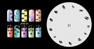 Fengda  JFH02-031 (airbrush nail art) körömsablon