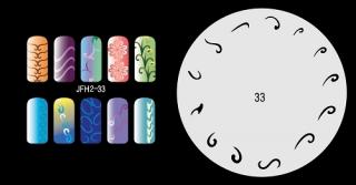 Fengda  JFH02-033 (airbrush nail art) körömsablon