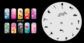 Fengda  JFH02-035 (airbrush nail art) körömsablon