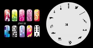 Fengda  JFH02-038 (airbrush nail art) körömsablon