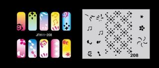 Fengda  JFH11-208 (airbrush nail art) körömsablon