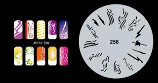 Fengda  JFH13-258 (airbrush nail art) körömsablon