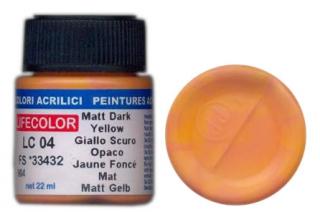 LifeColor LC04 basic matt dark yellow szín
