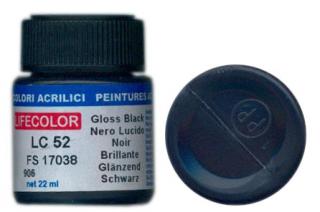 LifeColor LC52 basic gloss black szín