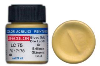 LifeColor LC75 basic gloss gold szín