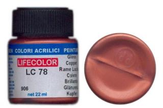 LifeColor LC78 basic gloss copper szín