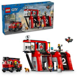 City LEGO® tűzoltóállomás tűzoltóautóval (60414)