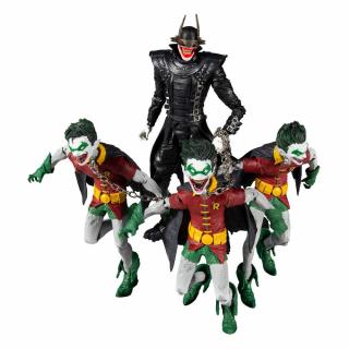 DC Collector Multipack - akciófigurák - The Batman Who Laughs with the Robins of Earth - A Batman, aki nevet a földi robotokkal