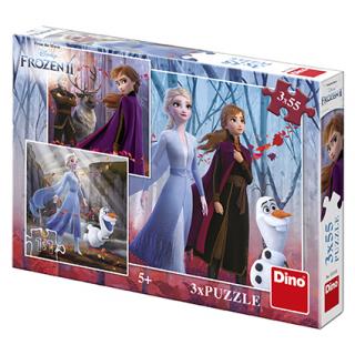 FROZEN II 3x55 puzzle Új