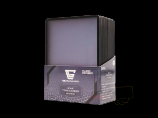 Gemloader - kártya borítók - Toploaders Ultra-Clear és varrat nélküli 35PT (fekete szegély) (25 db)