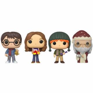 Harry Potter - Funko POP! figurák - Holiday Harry, Hermione, Ron és Dumbledore