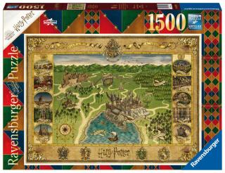 Harry Potter - Puzzle - Roxfort térkép - 1500 darab