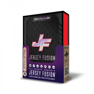 Jersey Fusion - Gyűjtőkártyák egy kis ruhadarabbal - All Sports Edition 2023 Series 2 Blaster Box (1 db)