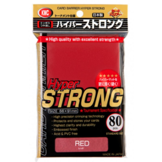 KMC - kártya borítók - Hyper Strong Red (80 db)