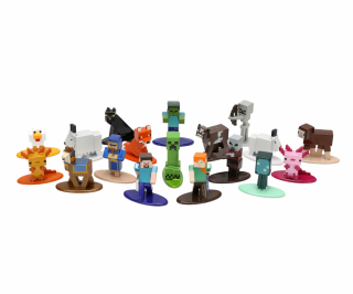 Minecraft Nano Metalfigs - mini figurák - Barlangok és sziklák (18 db)