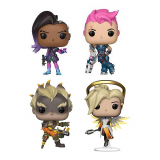 Overwatch - Funko POP! figurák - Sombra / Zarya / Junkrat / Mercy (világító)