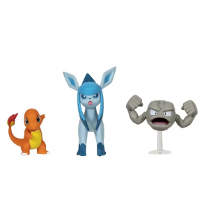 Pokémon - Battle Figure Set (Charmander, Glaceon, Geodude)