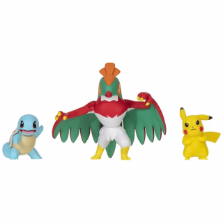 Pokémon - Battle Figure Set (Squirtle, Hawlucha, Pikachu)