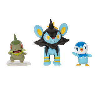 Pokémon - Harci figura készlet (Axew, Luxio, Piplup)