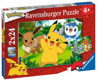 Pokémon - puzzle - Pikachu és barátai - 2 x 24 darab