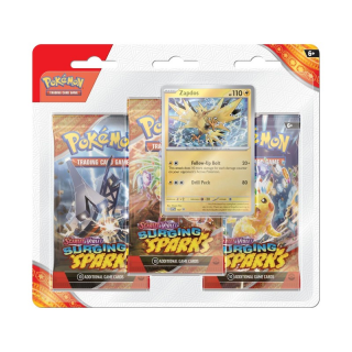 Pokémon TCG: Scarlet &amp; Violet - Surging Sparks - 3-Pack Blister - Zapdos