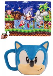 Sonic the Hedgehog - bögre és puzzle szett - Sonic