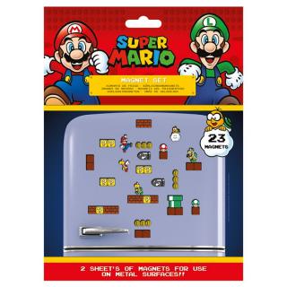 Super Mario - mágneskészlet - (23 db)