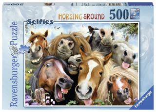 Szelfi lovakkal - puzzle - 500 darab