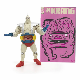 Teenage Mutant Ninja Turtles BST AXN XL - Akciófigura képregénnyel - Krang androidos testtel