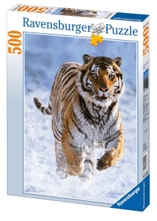 Tigris a hóban - puzzle - 500 darab