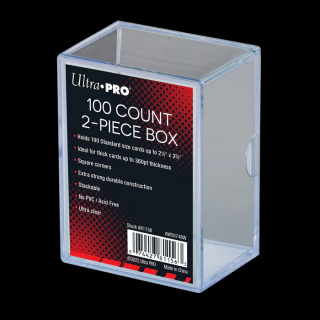 Ultra Pro - 2 darabos tárolódoboz 100 kártya számára (átlátszó)