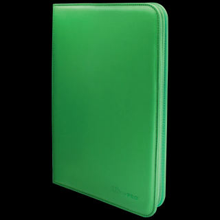 Ultra Pro - A4-es cipzáras kártyaalbum - Vivid 9-Pocket Zippered PRO-Binder (zöld)