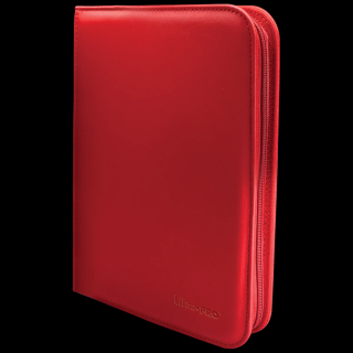 Ultra Pro - A5 cipzáras kártyaalbum - Vivid 4-Pocket Zippered PRO-Binder (piros)