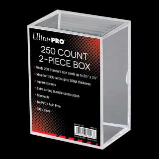 Ultra Pro - kártya doboz - 2-Piece Clear 250 Card Storage Box