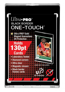 Ultra Pro - Kártya tok - 130PT fekete szegély UV ONE-TOUCH mágnestartó (1 db)