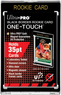 Ultra Pro - Kártya tok - UV Rookie Black Border ONE-TOUCH mágnestartó 35PT (1 db)