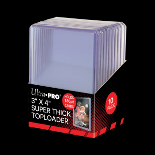 Ultra Pro - Kártyaburkolatok - 3  x 4  átlátszó, szuper vastag 180PT Toploader (10 db)