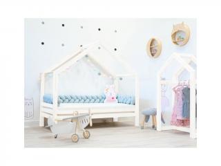 Domináns prémium házikó ágy választható leesésgátlóval fehér ágy méret: 100 x 180 cm, fiók, lábak: lábak nélkül, Leesésgátlók: elülső