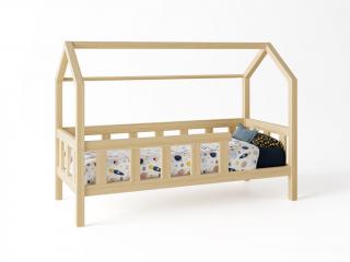 Premium házikó ágy leesésgátlóval és választható magasságú lábakkal ágy méret: 120 x 200 cm, fiók, lábak: lábakkal
