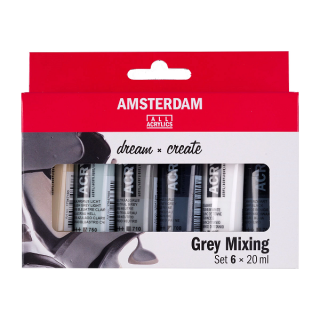 Amsterdam akril festékek - 6 x 20 ml-es készlet - Gray mixing set ()