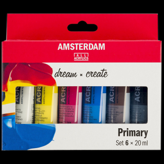 Amsterdam akril festékek - 6 x 20 ml készlet - Primary