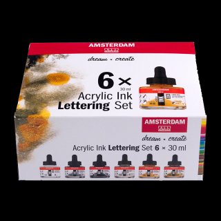 Amsterdam Lettering akril tintakészlet 6 x 30 ml (Amsterdam)