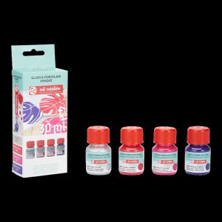 Art Creation készlet üveghez és porcelánhoz opak Pink Silver - 4x30 ml ()