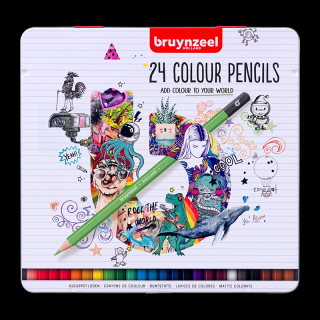 Bruynzeel színes ceruzák ón dobozban 24db (Bruynzeel színes)