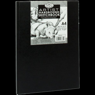Royal &amp; Langnickel fekete vázlatfüzet keményfedeles - 80 lap (96 g/m2) A4 ()