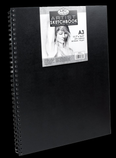 Royal Langnickel black sketch book - A3, 80 lap