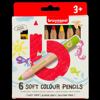 Sa Bruynzeel ceruzakészlet gyerekeknek - rövid - vastag- puha – 6 db ()