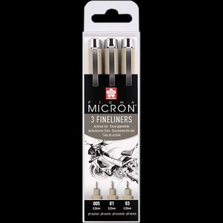 SAKURA Pigma Micron műszaki rajztoll készlet - 3 db - 005, 01, 03 ()