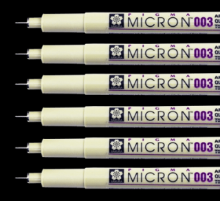 SAKURA Pigma Micron® műszaki toll  - 0,15 mm fekete